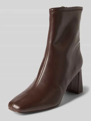 Botki z materiał skóropodobny model 'Hurst' Steve Madden Ciemnobrązowy