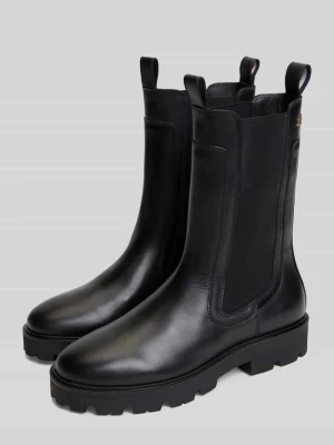 Botki z naturalnej skóry bydlęcej Tommy Hilfiger Czarny