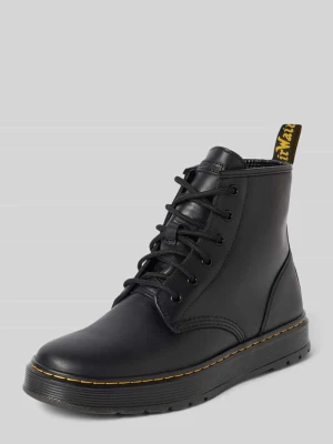 Botki z prawdziwej skóry z naszywką z logo model 'Brookline Chukka' Dr. Martens Czarny