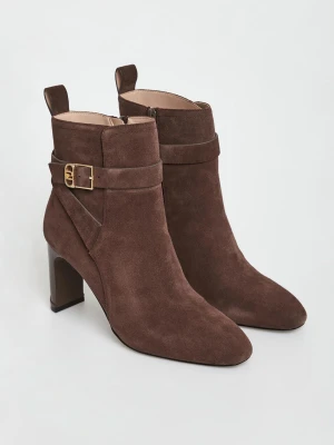 Botki zamszowe na obcasie LIU JO