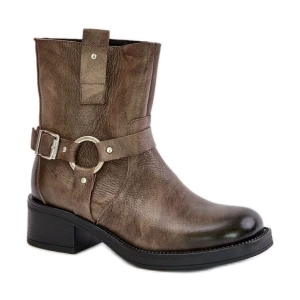 Botki Zazoo 60480 Brown/Grey brązowe