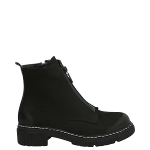 BOTKI ZE SKÓRY NUBUKOWEJ 2808003 R82 BLAC Venezia