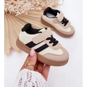 Boto Buty Sportowe Sneakersy Dziecięce Na Rzep Beżowe Adelina beżowy