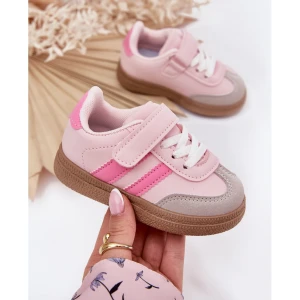 Boto Buty Sportowe Sneakersy Dziecięce Na Rzep Różowe Adelina