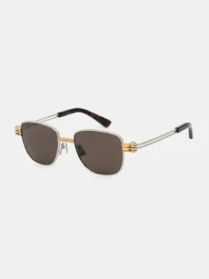 Bottega Veneta okulary kolor srebrny BV1380S