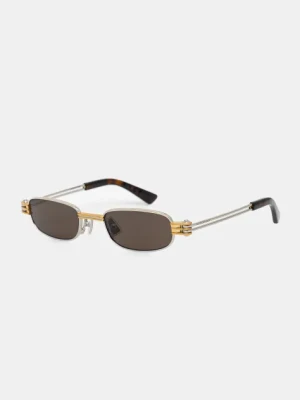Bottega Veneta okulary kolor srebrny BV1381S