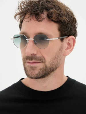 Bottega Veneta okulary przeciwsłoneczne srebrny