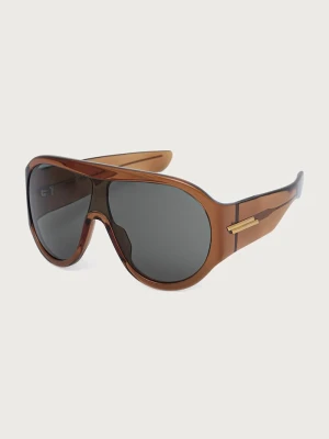 Bottega Veneta okulary przeciwsłoneczne brązowy