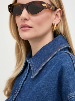 Bottega Veneta okulary przeciwsłoneczne damskie kolor brązowy