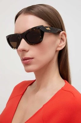 Bottega Veneta okulary przeciwsłoneczne damskie kolor brązowy BV1251S