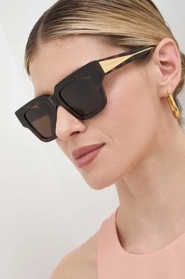 Bottega Veneta okulary przeciwsłoneczne damskie kolor brązowy BV1276S