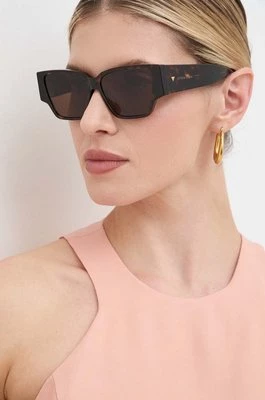 Bottega Veneta okulary przeciwsłoneczne damskie kolor brązowy BV1285S