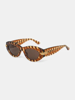 Bottega Veneta okulary przeciwsłoneczne damskie kolor brązowy BV1322S