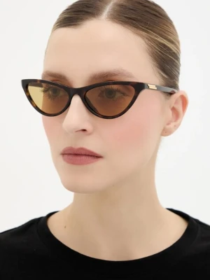 Bottega Veneta okulary przeciwsłoneczne damskie kolor brązowy BV1414S