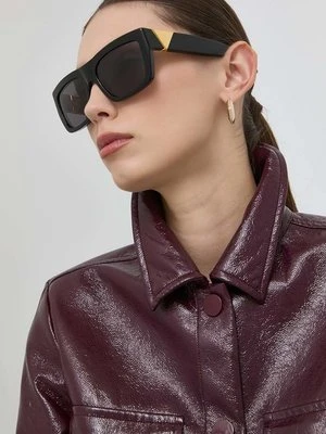 Bottega Veneta okulary przeciwsłoneczne damskie kolor czarny BV1178S