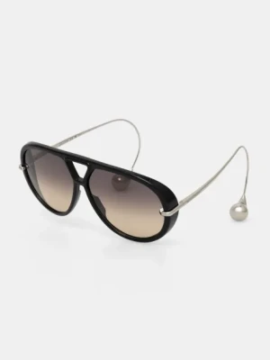 Bottega Veneta okulary przeciwsłoneczne damskie kolor czarny BV1273S