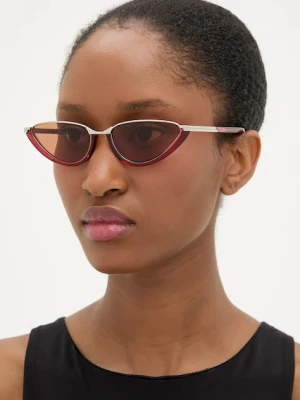 Bottega Veneta okulary przeciwsłoneczne damskie kolor czerwony BV1346S