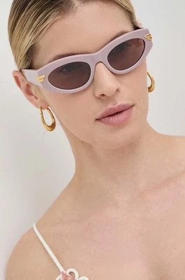 Bottega Veneta okulary przeciwsłoneczne damskie kolor różowy