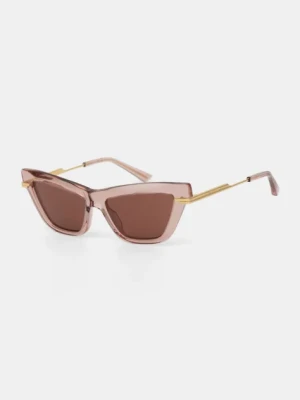 Bottega Veneta okulary przeciwsłoneczne damskie kolor złoty