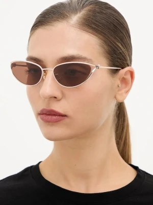 Bottega Veneta okulary przeciwsłoneczne damskie kolor złoty BV1330S