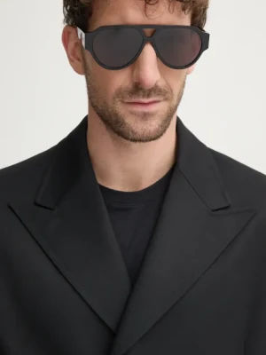 Bottega Veneta okulary przeciwsłoneczne męskie kolor czarny BV1318S
