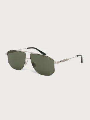 Bottega Veneta okulary przeciwsłoneczne pilotki srebrny