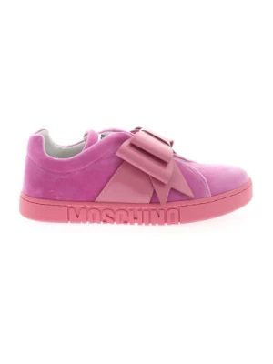 Bow Velvet Sneakers - Różowe Moschino