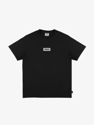 Box Logo t-shirt męski bawełniany czarny Prosto