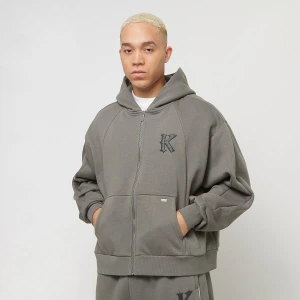 Boxy Full Zip Hoodie, markiKarl Kani, Bluzy, w kolorze szary, rozmiar: