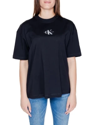 Boyfriend T-shirt Jesień/Zima Kolekcja 100% Bawełna Calvin Klein Jeans