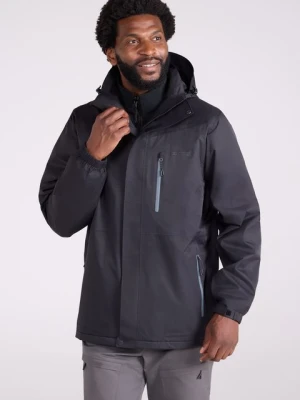 Bracken II Extreme - wodoodporna kurtka 3 w 1 - Medium Grey Mountain Warehouse