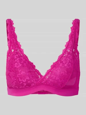 Bralet z kwiatowym obszyciem koronką MARIE JO Mocnoróżowy