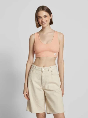 Braletka z naszywką z logo i dekoltem w serek Calvin Klein Jeans