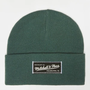Mitchell & Ness Branded Patch Logo Beanie uniseks Czapki beanie zielony rozmiar Akcesoria
