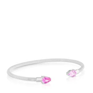 Bransoleta Ze Srebra I Laboratoryjnie Hodowanych Kamieni Szlachetnych Tous Mesh Lgg - Tous Rozmiar