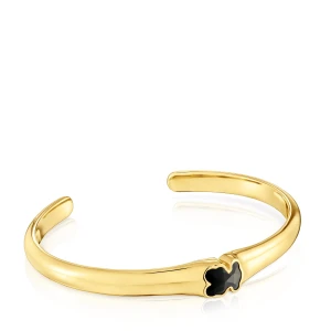 Bransoleta Ze Srebra Pokrytego 18-Karatowym Złotem Z Motywem Misia Z Onyksu Tous Icon Color - Tous Rozmiar