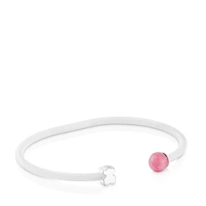 Bransoleta Ze Srebra Z Rodonitem Icon Mesh - Tous