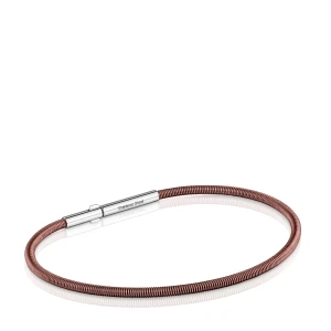 Bransoletka 2 Mm Ze Stali W Kolorze Brązowym Tous Mesh Tube - Tous Rozmiar