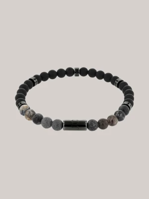 Bransoletka Beads z agatami w szarym / czarnym kolorze JOOP!