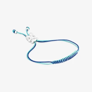 Bransoletka Bold Bear Z Turkusowo-Granatowego Sznurka, Z Misiem Ze Srebra - Tous Rozmiar