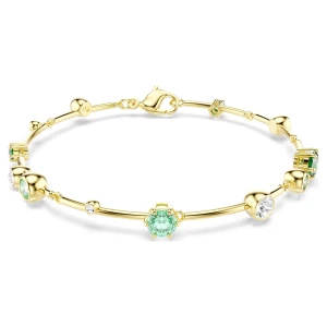 Bransoletka Constella, Szlify różnorodne, Zielona, Powłoka w odcieniu złota Swarovski