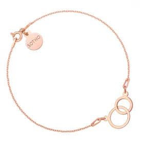 Bransoletka dwa koła z różowego złota SOTHO