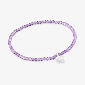 Bransoletka Elastyczna Z Ametystami I Ze Srebra Gwiazdką Tous Motifs - Tous