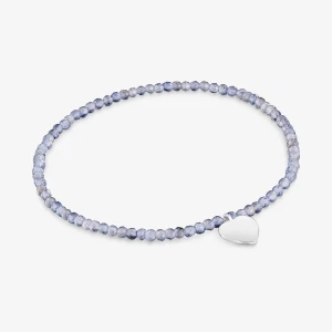 Bransoletka Elastyczna Z Iolitami I Srebrnym Sercem Tous Motifs - Tous