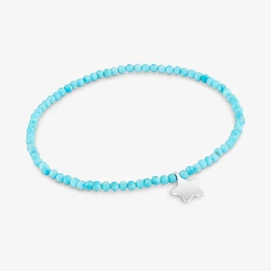 Bransoletka Elastyczna Z Niebieskim Howlitem I Ze Srebra Gwiazdką Tous Motifs - Tous