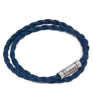 Bransoletka HUGO E-Doublebraid4 50552596 Niebieski