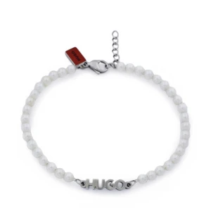 Bransoletka HUGO E-Smallpearl-Bra 50544521 Biały