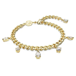 Bransoletka Imber, Szlify różnorodne, Biała, Powłoka w odcieniu złota Swarovski