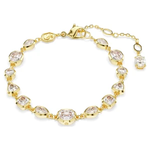 Bransoletka Imber, Szlify różnorodne, Biała, Powłoka w odcieniu złota Swarovski
