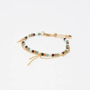 Bransoletka kamyczki i łańcuszki złota BIMBA Y LOLA